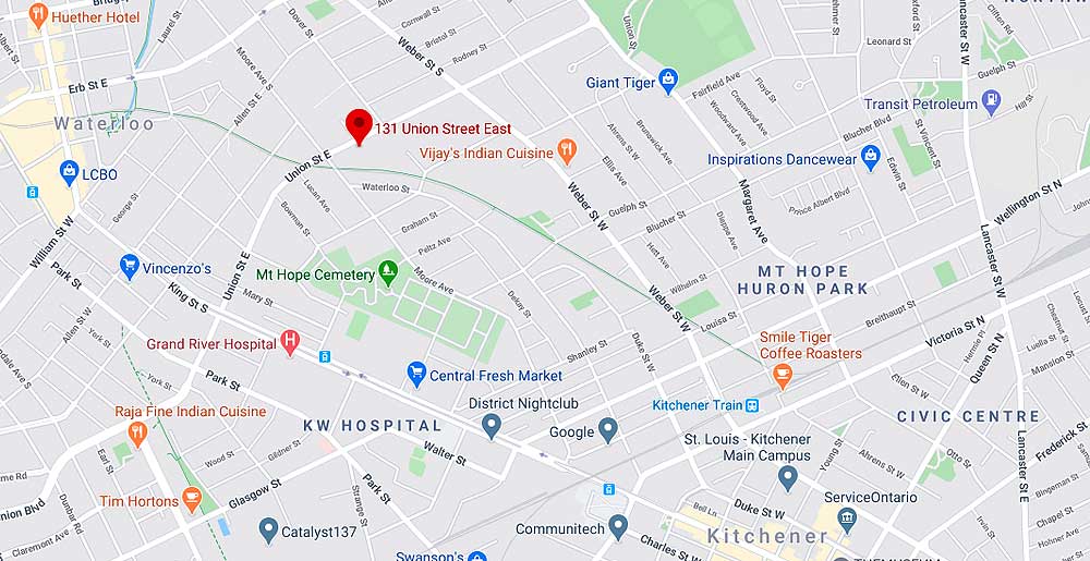 Map Kitchener massage location